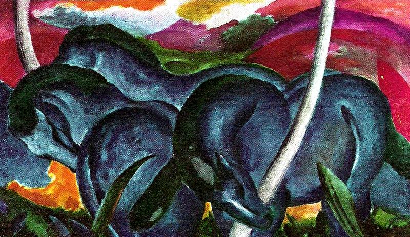 stora bla hastar, Franz Marc